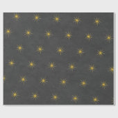 Cadeaupapier met gouden sterren (Vlak)