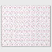 Cadeaupapier met harten (Vlak)