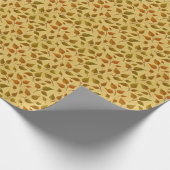 Cadeaupapier met herfstbladeren (Hoek)
