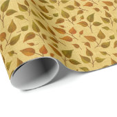 Cadeaupapier met herfstbladeren (Rol Hoek)
