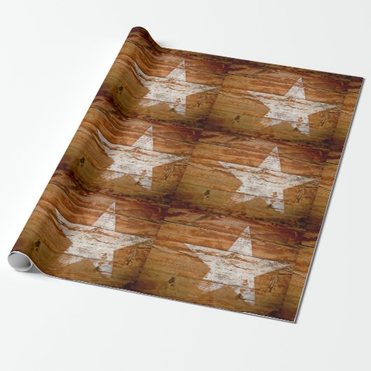 Cadeaupapier met houtstructuur in wit geschilderde (Uitgerold)