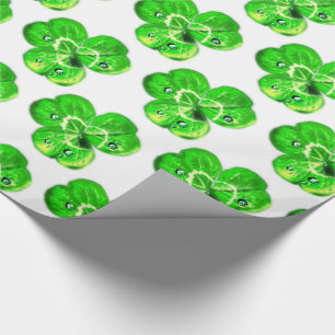 Cadeaupapier met klaverblad