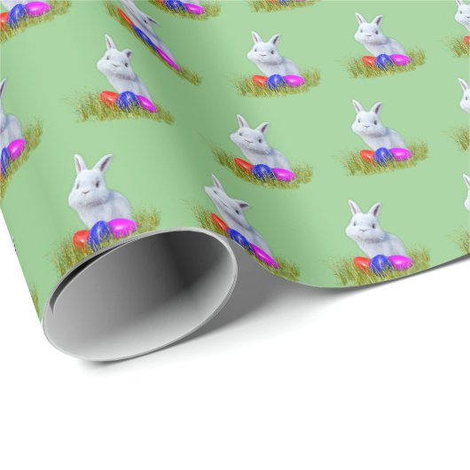 Cadeaupapier met Konijn voor Pasen (Rol Hoek)