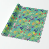 Cadeaupapier met letter S - Groen (Uitgerold)