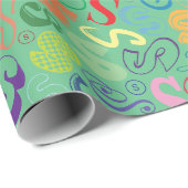 Cadeaupapier met letter S - Groen (Rol Hoek)