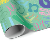 Cadeaupapier met letter U - Groen (Rol Hoek)