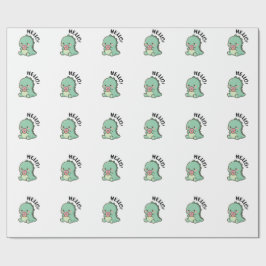 Cadeaupapier met leuke dinosaurus