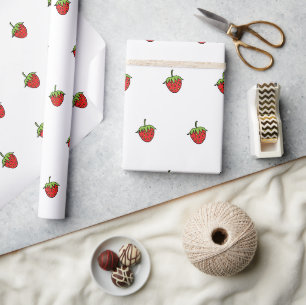 Cadeaupapier met Malse Aardbeien