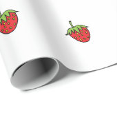 Cadeaupapier met Malse Aardbeien  (Rol Hoek)
