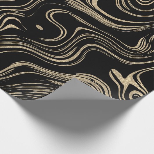 Cadeaupapier met marmergoud (Hoek)