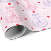 Cadeaupapier met Paris, Eiffeltoren (Rol Hoek)