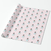 Cadeaupapier met Rots Sneeuwman (Uitgerold)