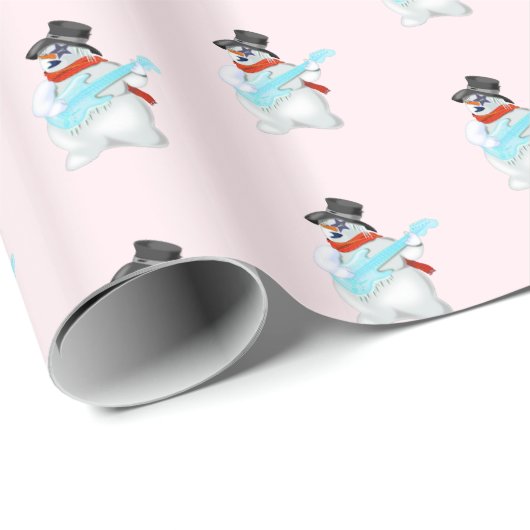 Cadeaupapier met Rots Sneeuwman (Rol Hoek)