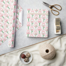 Cadeaupapier met strik, roze bloemenpapier