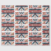 cadeaupapier met unieke kerst design. (Vlak)