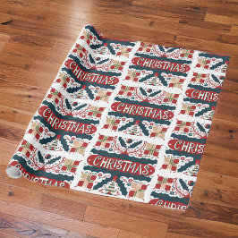 cadeaupapier met unieke kerst design.