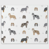 Cadeaupapier met verschillende Doodle-honden (Vlak)