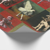 Cadeaupapier met vintage dansende duivels (Hoek)