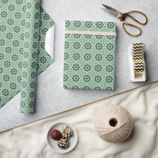 Cadeaupapier met vintage wintersterren (Crafts)