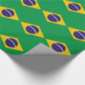 Cadeaupapier met vlag van Brazilië (Hoek)
