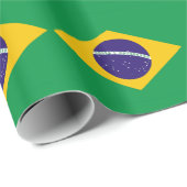 Cadeaupapier met vlag van Brazilië (Rol Hoek)