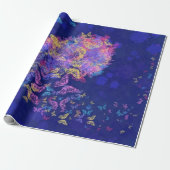 Cadeaupapier met Vlinders Hart (Uitgerold)