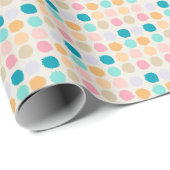 Cadeaupapier met zachte pastelstippen (Rol Hoek)
