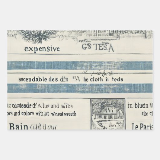 cadeaupapier met zeethema (Voorkant)