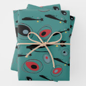 Cadeaupapier | Midden-eeuwse moderne atoomkatten (In situ)