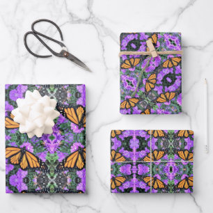 Cadeaupapier Monarch op Asters