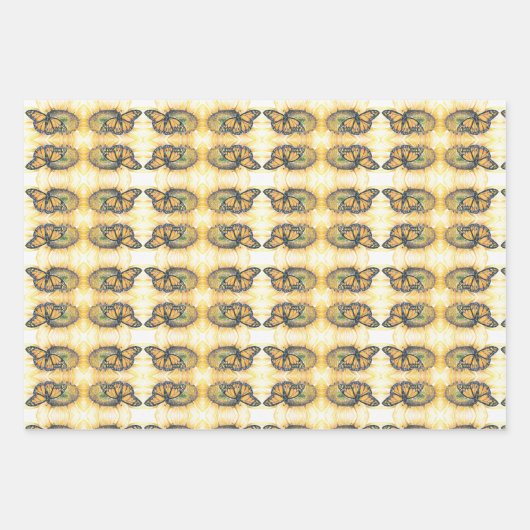 Cadeaupapier Monarch op Zonnebloem Art (Voorkant 2)