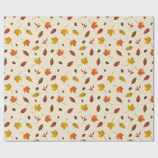 Cadeaupapier — Najaars Herfst — Afval (Vlak)