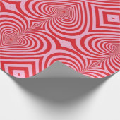 Cadeaupapier - Optische Illusie Harten (Hoek)