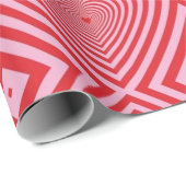Cadeaupapier - Optische Illusie Harten (Rol Hoek)