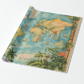 Cadeaupapier- Oude Atlas Cadeaupapier (Uitgerold)