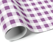Cadeaupapier, Paars Gingham Cadeaupapier (Rol Hoek)