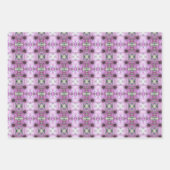 Cadeaupapier Paarse Afrikaanse madeliefjes (Voorkant 3)