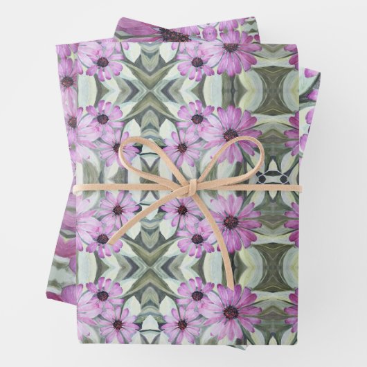 Cadeaupapier Paarse Afrikaanse madeliefjes (In situ)