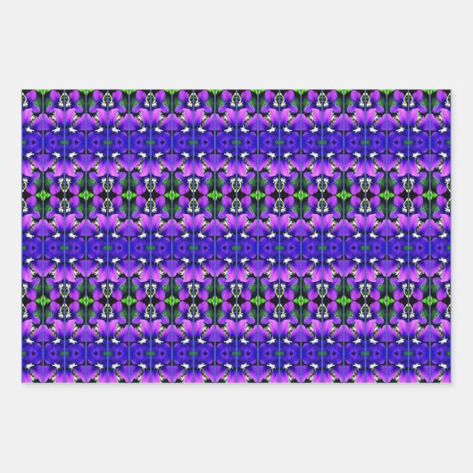 Cadeaupapier Paarse bosviooltjes (Voorkant 2)