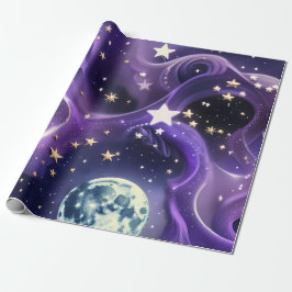 Cadeaupapier – Paarse Hemelse Maanfasen
