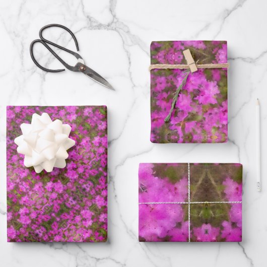 Cadeaupapier Paarse Rhododendron (Voorkant)