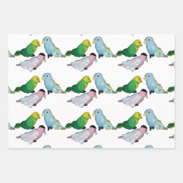 Cadeaupapier - Parkietpoppen