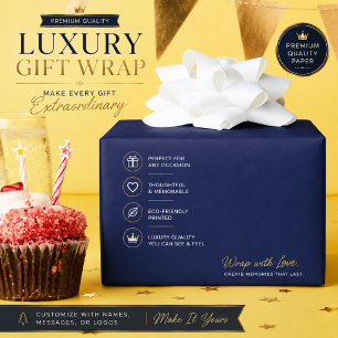 Cadeaupapier   Persoonlijk Navy Cadeaupapier