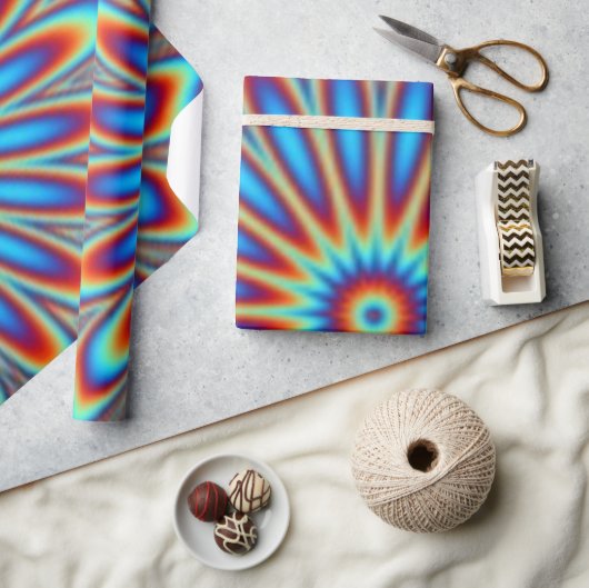 Cadeaupapier - Psychedelische Kunstbloem (Crafts)