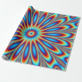 Cadeaupapier - Psychedelische Kunstbloem (Uitgerold)