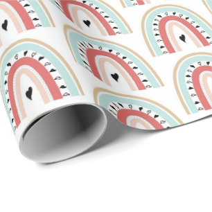 Cadeaupapier - Regenboog en Harten