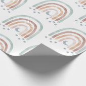 Cadeaupapier - Regenboog sterren maan (Hoek)