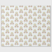 Cadeaupapier - Regenboog Wolken Harten (Vlak)