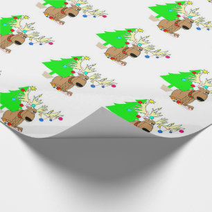 Cadeaupapier/Rendieren & Kerstboom Cadeaupapier