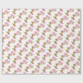 Cadeaupapier Rol - Roze Hellebore Bloem (Vlak)